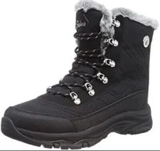 Skechers Women's Trego Cold Blues Snow Boot - black. size 5.5. worn once