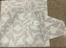 New Euro Pillow Shams Flowered Design Envelope Closure Taupe/Beige 26” x 26”