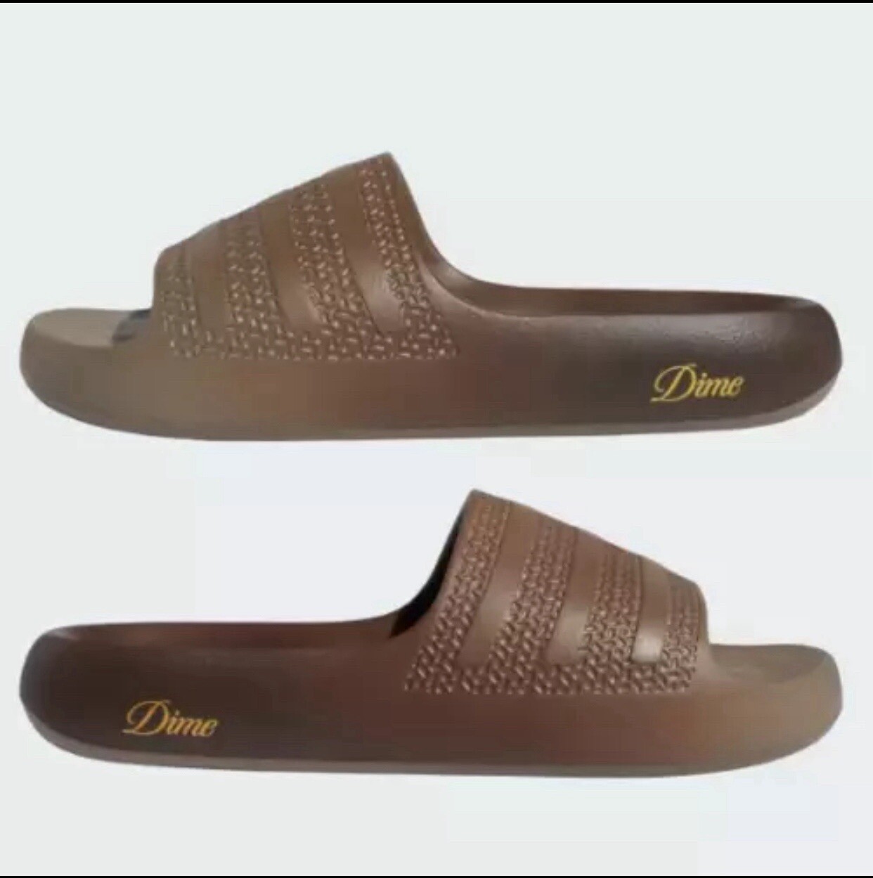 PANTOFOLA D’ORO Pantofole Adidas Donna Adilette Dime Ayoon Collab Marroni Oro Wmns Taglia 11