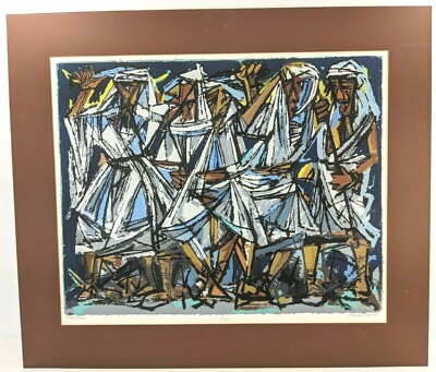 Marcel Janco Maccabim Hand Signed Numbered Lithograph Print Dada 73/150