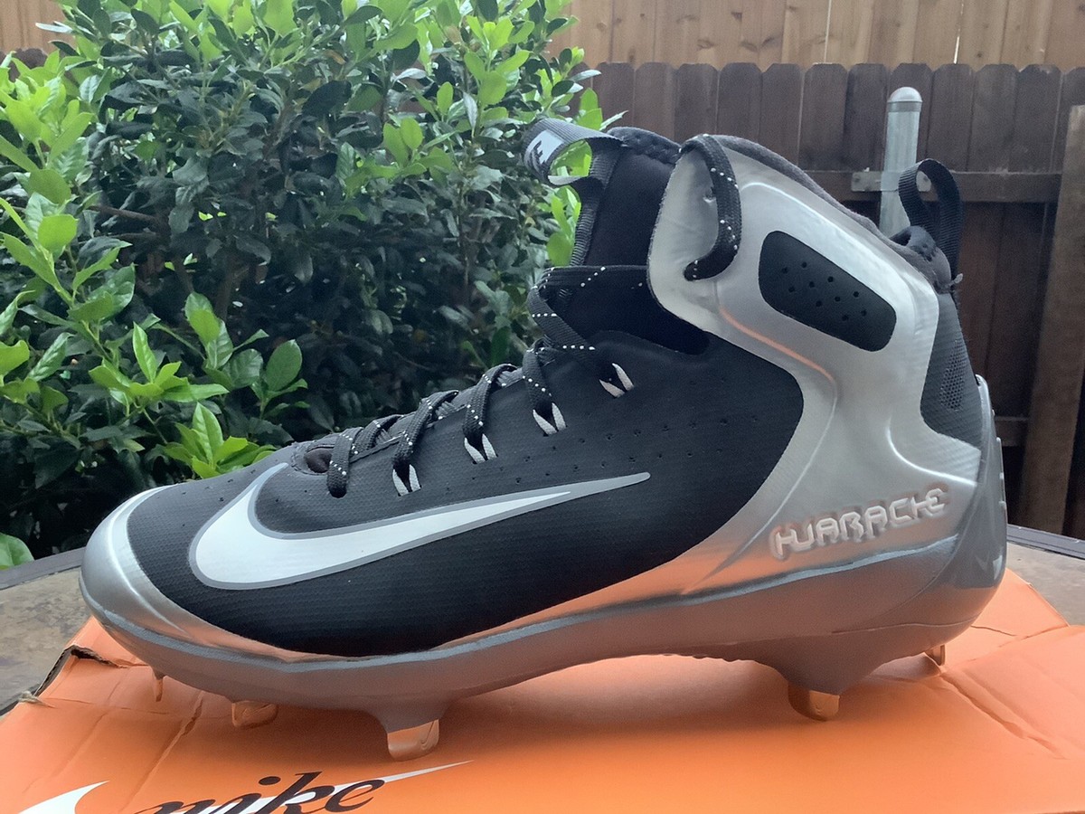 NEW MEN'S NIKE ALPHA HUARACHE ELITE Baseball Cleats Metal