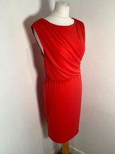 BNWT Coast Maris Jersey dress 18 NEW red wrap drape smart classic