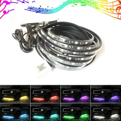4x Flexible Colorful Chassis Lamp 5050 SMD LED Light Strip 210 Model APP Control - Picture 3 of 12