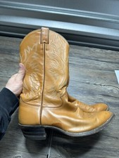 JUSTIN Boots Mens Cowboy Western Sz 8D Leather Pointed Style J5412 Made in USA