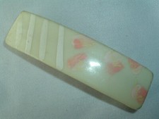 VINTAGE PHILIPS PALE YELLOW LUCITE HAIR BARRETTE UP DO HAIR ACCESSORY