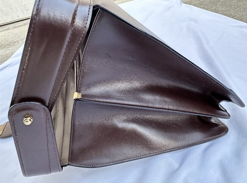 Very rare Bally Leather Brown Briefcase doctor Bag 13" x 9.5" - Picture 4 of 15