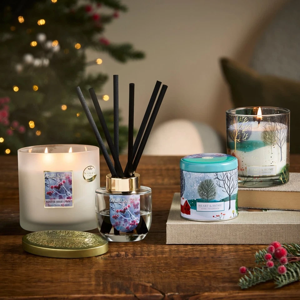 Heart & Home Scented Reed Diffuser Set 70ml WINTER BERRY FROST christmas wintery - Image 3 of 4