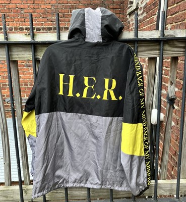 H.E.R.  Back Of My Mind  Hooded Windbreaker Jacket Size XL - Ella Mai R&B
