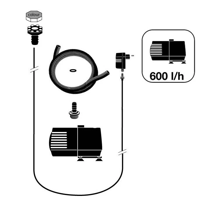 Ubbink AcquaArte Oslo Meerjungfrau Gartenbrunnen Bronze-Optik LED Springbrunnen - Bild 3 von 3