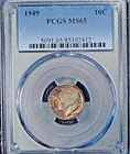 1949 Roosevelt dime, PCGS MS65, Pretty Toning
