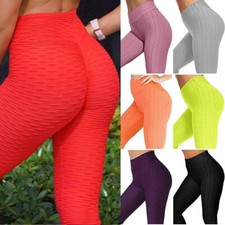 Womens Yoga Pants Anti-Cellulite Compression Gym Sport Leggings Running Trousers
