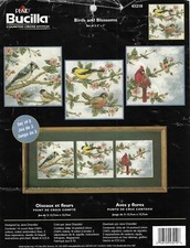 Bucilla Plaid Birds and Blossoms Cross Stitch Kit  43210