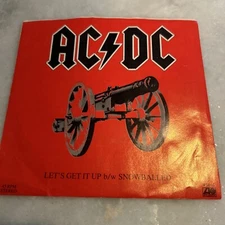 AC / DC "Let's Get It Up" 1981 7" 45rpm Single Atlantic ‎