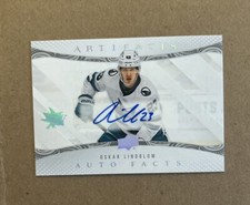 2024-25 Upper Deck Artifacts Auto Facts Signed Oskar Lindblom Sharks