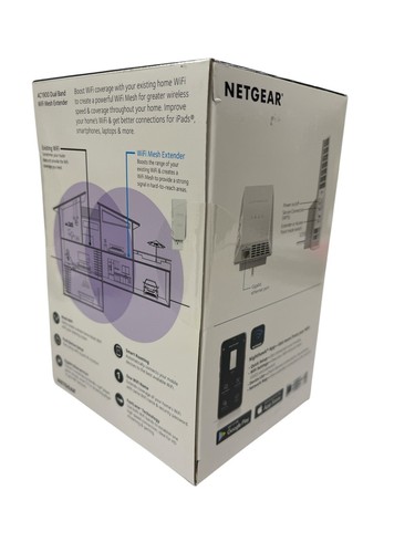 Netgear AC1900 Mesh WiFi Range Extender Essential Edition White EX6400 SEALED - Afbeelding 2 van 3
