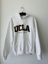 Vintage UCLA Bruins Hoodie Sweatshirt Big Cotton White Navy Rare Size XS Unisex