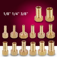 BSP Female Thread Hose Barb Tail End Connector - Brass Fitting for Air, Water
