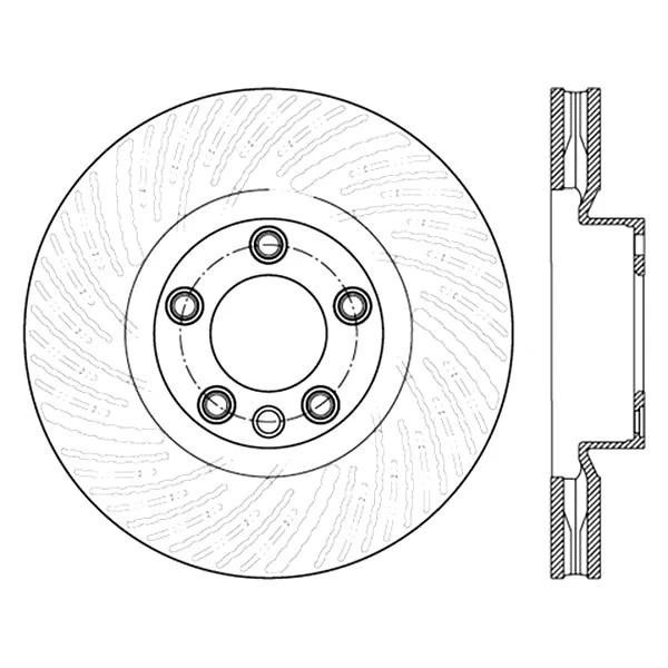 For Porsche Cayenne 11-18 Premium Plain Vented Front Driver Side Brake Rotor Foto 3 de 4