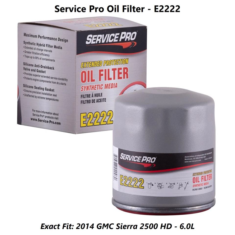 2014 GMC Sierra 2500 HD 6.0L Complete Cabin, Air & Oil Filter Kit (5W-30) - Image 3 of 4