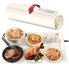 Rollable Food Warming Mat Silicone Electric Warming Tray with 3 Temp Set