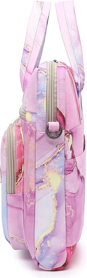 Розовый мрамор водонепроницаемый и ударопрочный ноутбук наплечная сумка для 14-16-дюймовых ноутбуков - Изображение 4 из 4