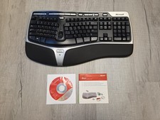 Microsoft Natural Wireless Ergonomic Keyboard 7000 Model 1118 NO DONGLE W/Disc