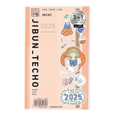 Jibun Notebook Mini First Kit 2025 B6 Slim with Limited Sticker Salmon Pink