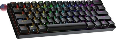 Ranked S60 Supernova 60% Hot Swappable Keyboard US   Gateron Optical Blue   RGB