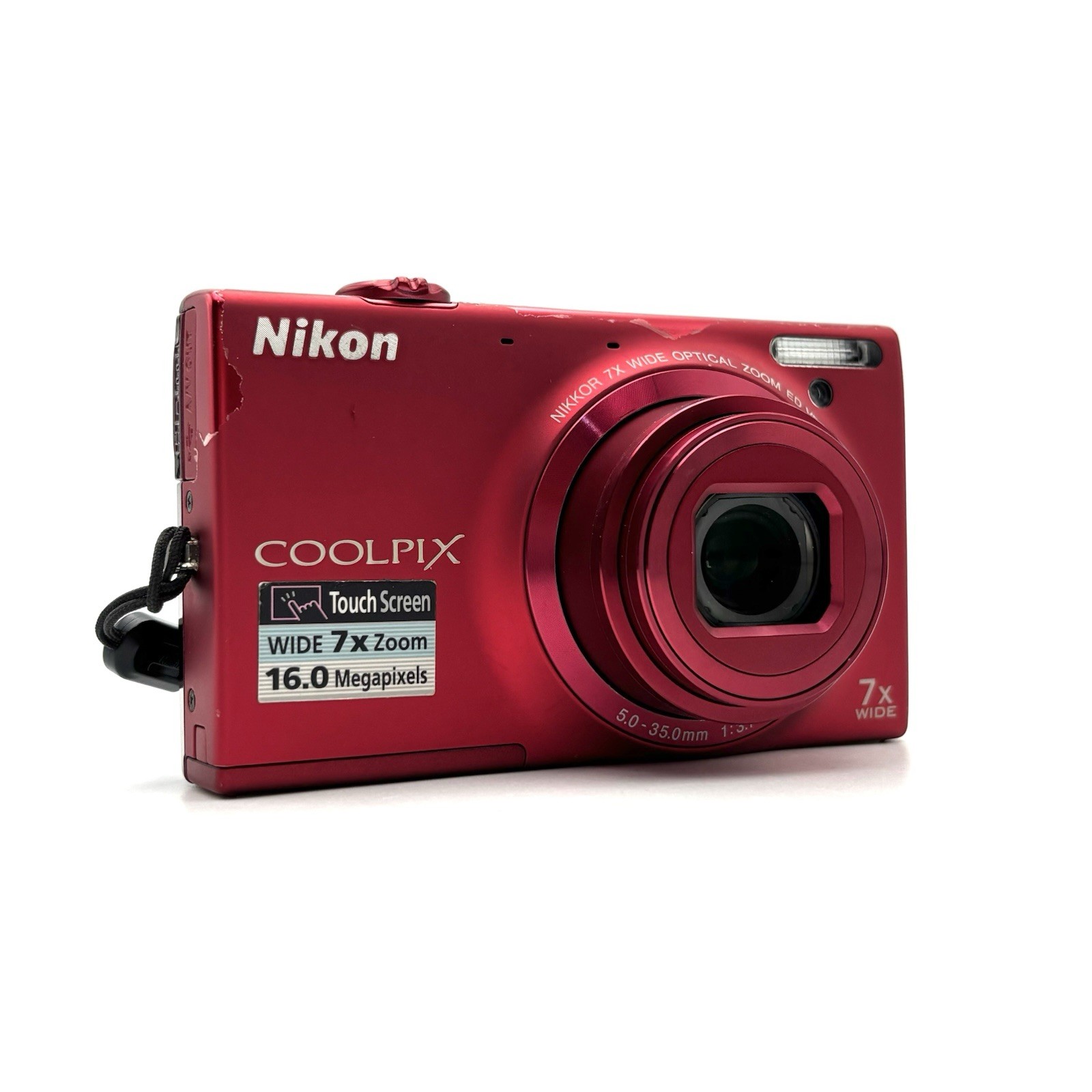 Nikon COOLPIX S6150 Digital Camera 16MP 7x Optical Zoom Built-in Flash Red
