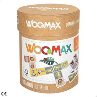 Woomax Kinder-Domino Aus Holz Mit 28 Teilen Und Dose ZOOKABEE-11X11X13,5CM