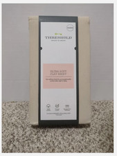 Threshold 300 Thread Count Ultra Soft Queen Flat Sheet 104x94 Cotton True Khaki