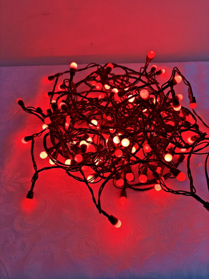 Eiszapfen Lichterkette rot acht Funktionen Netzstrom Weihnachten Xmas