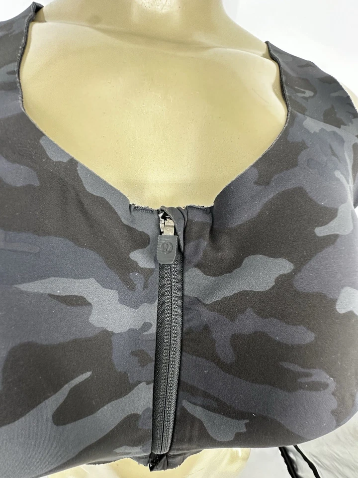 Бюстгальтер женский Lululemon размер 36DD Enlite на молнии спереди спортивная одежда бег инкогнито камуфляж 1-3 - Изображение 2 из 4