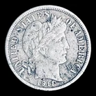 1911-D Barber Silver Dime