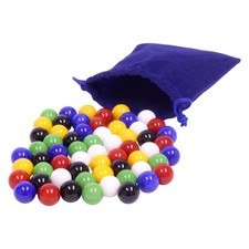 AmishToyBox.com Bag of 60 Glass Marbles for 16mm 5/8" , Blue,green,white