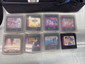 SEGA Game Gear Console with Games and Accessories - Tested and Working