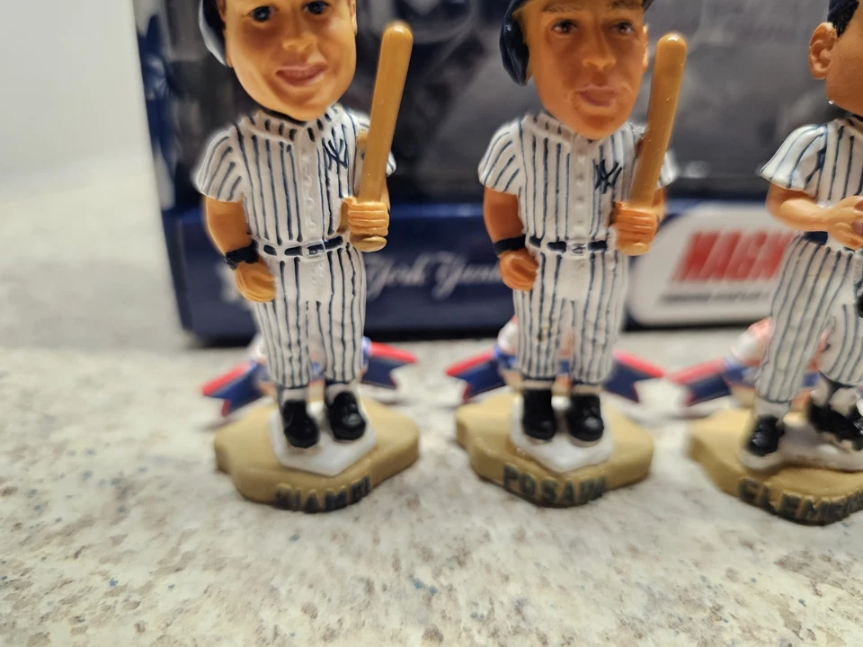 Jeter Clemens Posada Giambi New York Yankees MLB FOCO Mini Bobblehead Set Nuevo en Caja Foto 4 de 4