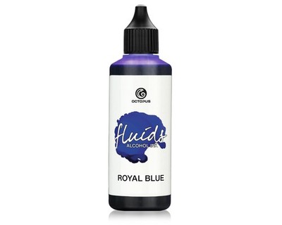 100 ml Octopus Fluids Alcohol Ink ROYAL BLUE, Alkoholtinte für Fluid Art und Res