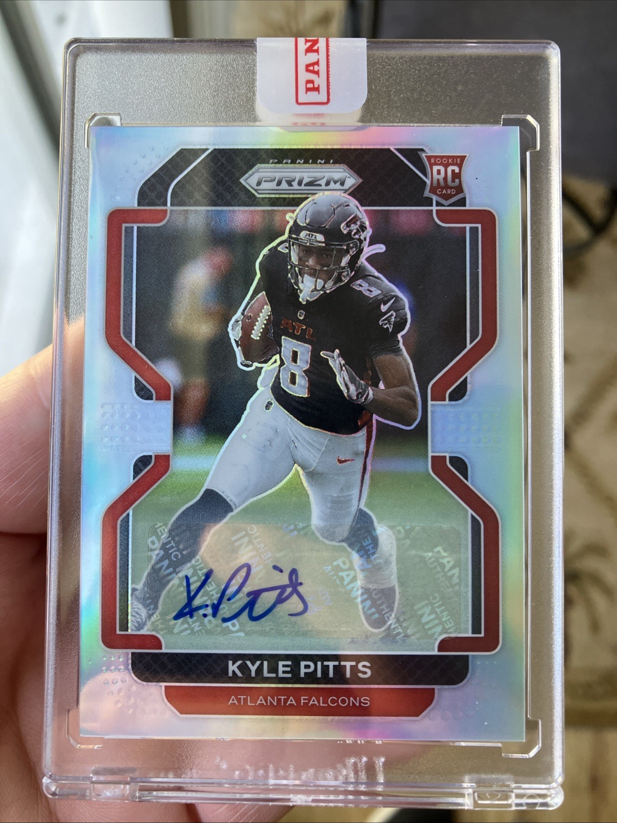 2021 Prizm Kyle Pitts Rookie Auto RC Silver Rookie #341 Falcons