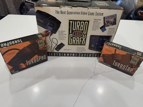 NEC TurboGrafx-16 Console Arcade-Quality Graphics TurboPad TurboTap Box