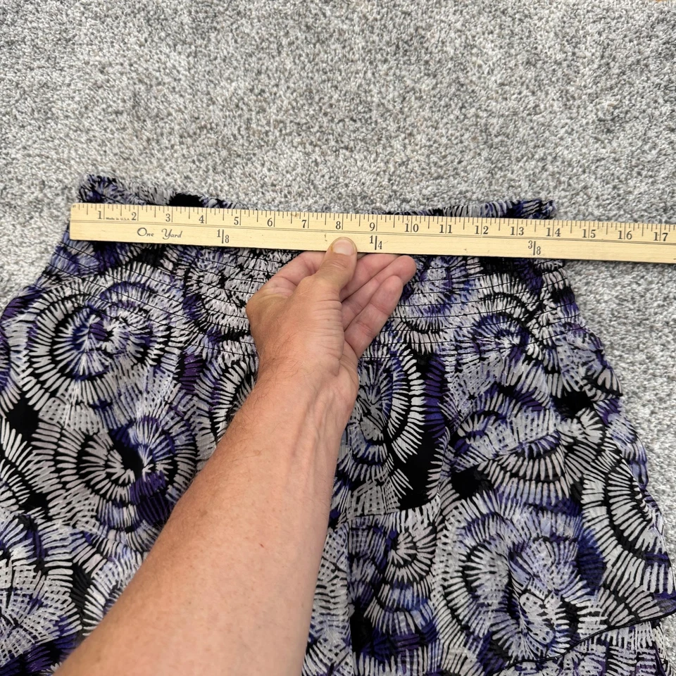 Vintage Y2K Fashion Bug Skirt M Tiered Lined Swirl Boho Festival Romantic - Image 2 of 4