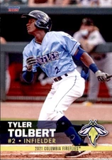 2021 Columbia Fireflies Choice #2 Tyler Tolbert Birmingham Alabama Baseball Card
