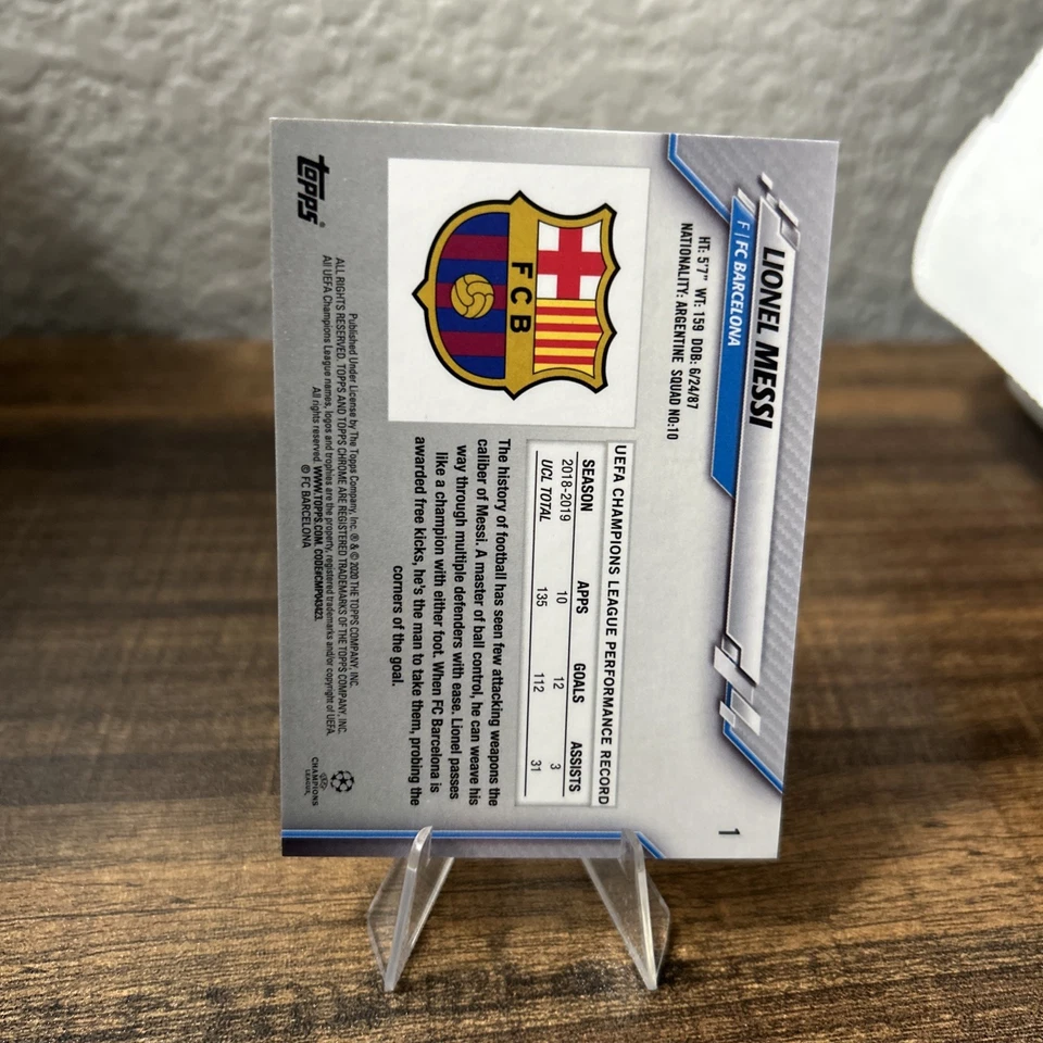Topps Chrome UCL Sapphire Edition SP Variation 2019 Lionel Messi #1 Foto 2 de 2