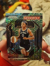 Jackie Young - Green Millionaire Shimmer 01/20- 2024 Panini Prizm Monopoly WNBA