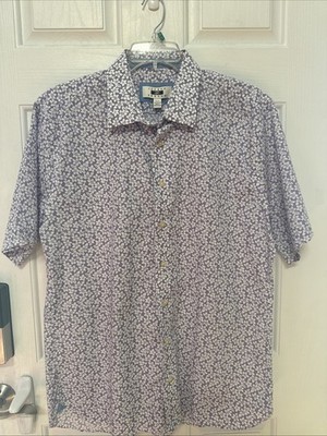 Joseph Abboud Men s Short Sleeve Button Up Extra Large Tall XLT Floral