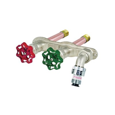 Prier C-108T12 Freezeless Hot/Cold Mixing Wall Hydrant 3/4x1/2 MNPT
