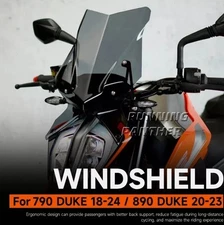 For 790 Duke 890 Duke Motorcycle Accessories Fairing Windshield Windscreen Gray