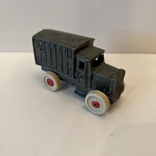 Vintage Hubley Green Cast Iron Toy Railway Express Truck - 5"