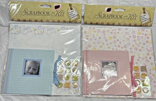 2 Scrapbook Mini Album Newborn Baby Girl and Boy 5  x 5  