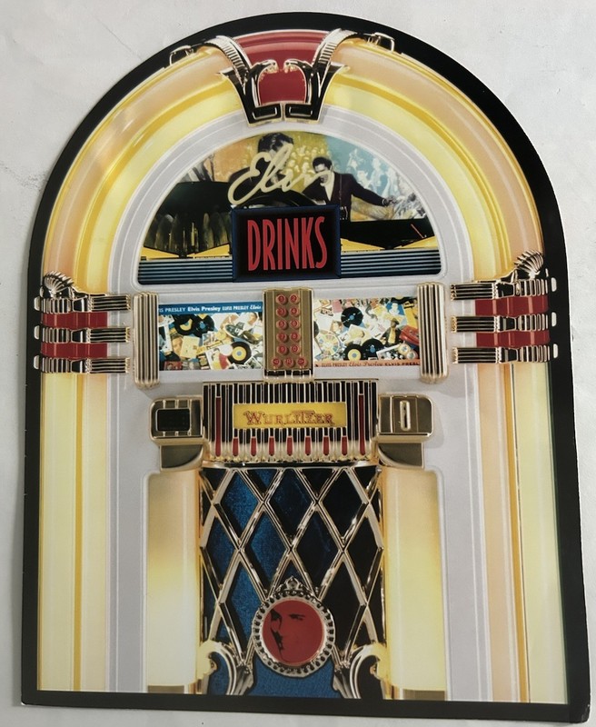 Elvis Presley Memphis Restaurant Paper Drink Menu